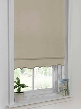Product photograph of Everyday Plain Scalloped Roller Blind from very.co.uk