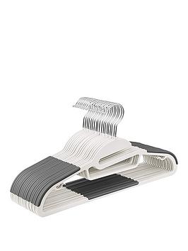 Product photograph of Addis Non Slip Plastic Clothes Hangers 20 Pack from very.co.uk