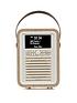  image of vq-retro-mini-portable-dab-radio-with-bluetooth-oak