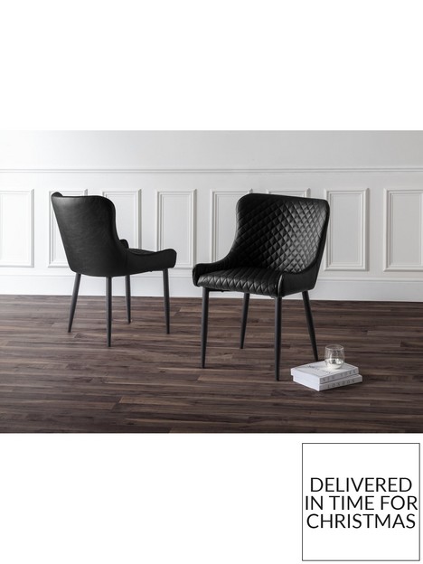 julian-bowen-luxe-pair-of-faux-leather-dining-chairs-black