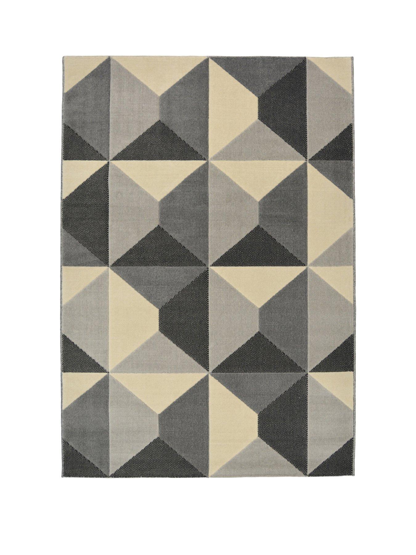 Everyday Creation Grey Geo Rug very.co.uk
