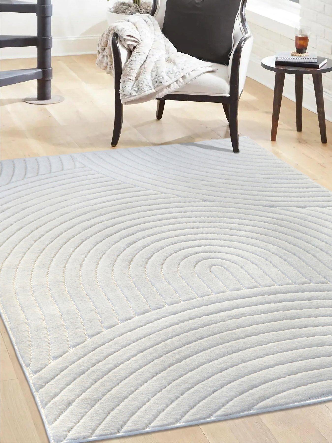 Very Home Malmo Carved Indoor/Outdoor Rug - White