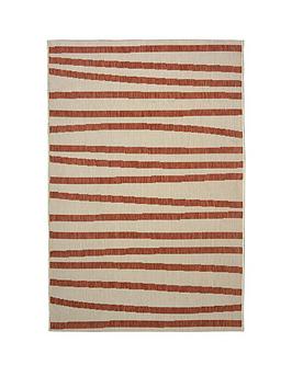 Product photograph of Irregular Stripes Indoor Outdoor Flatweave Rug from very.co.uk