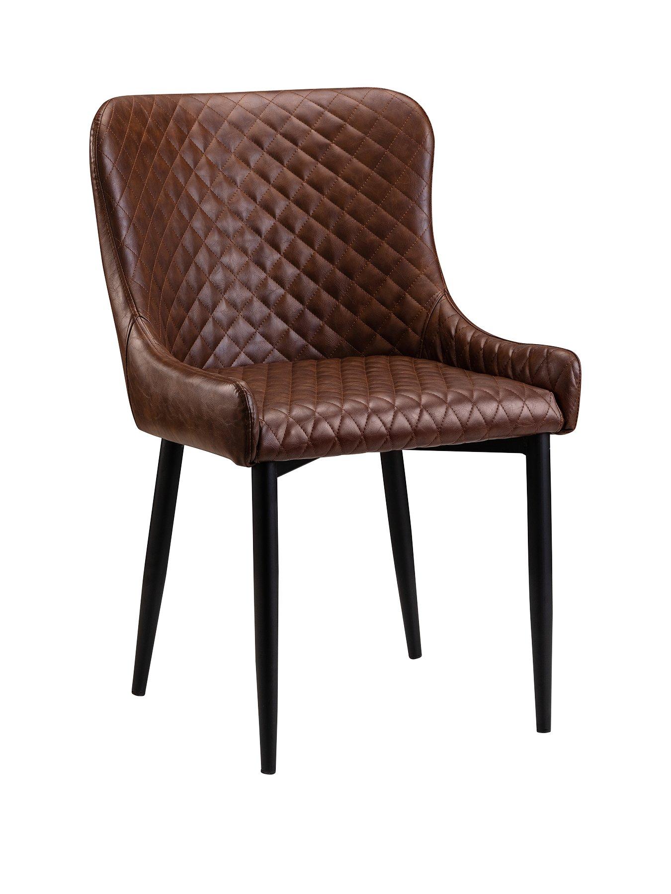 undefined Luxe Set Of 2 Faux Leather Dining Chairs