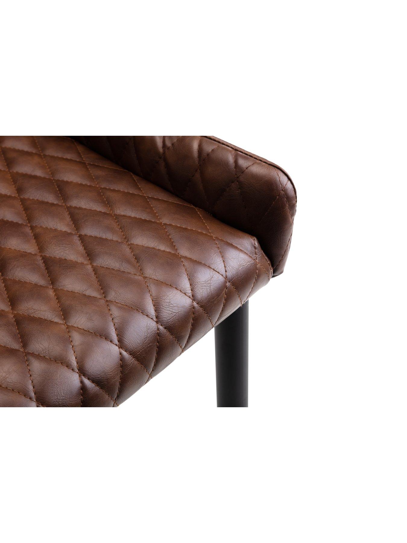 Image 6 of 6 of Julian Bowen Luxe Set Of 2 Faux Leather Dining Chairs
