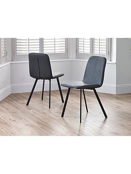 Product photograph of Julian Bowen Goya Pair Of Dining Chairs - Black from very.co.uk