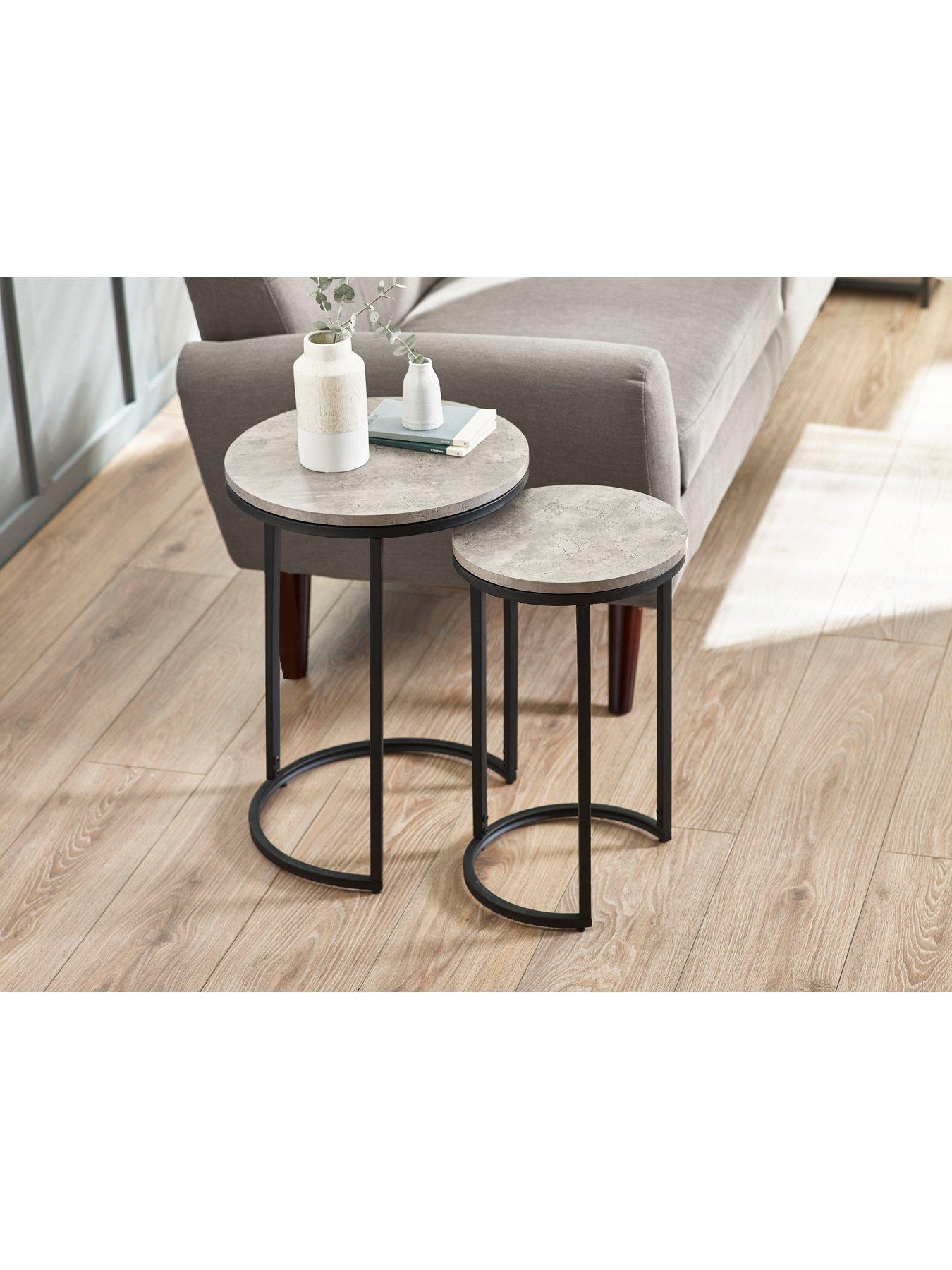 Product photograph of Julian Bowen Staten Round Nesting Side Tables from very.co.uk
