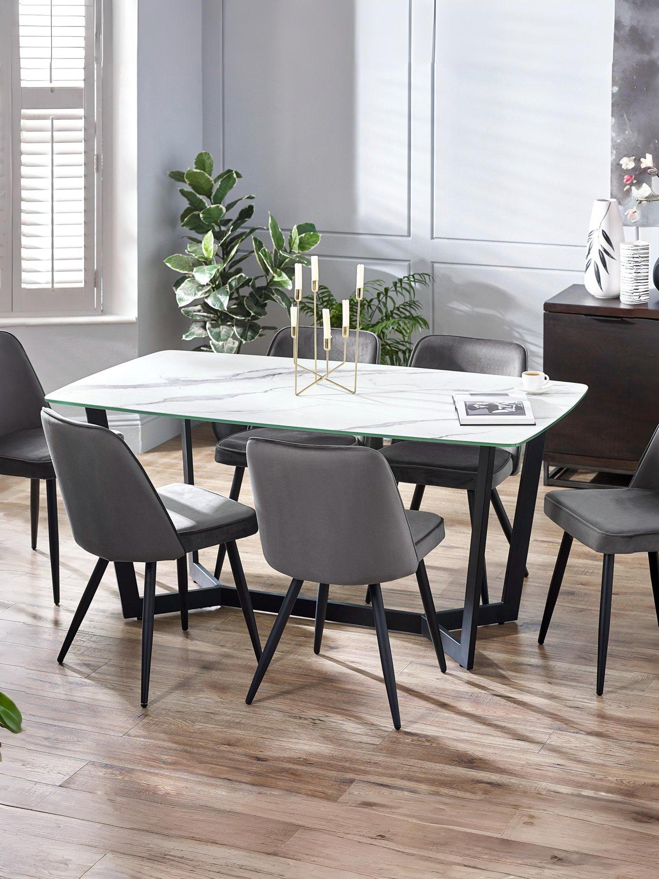 undefined Olympus 160 cm Glass Top Dining Table (Excludes Dining Chairs)