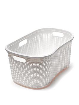 Product photograph of Addis Rattan Hipster Laundry Basket from very.co.uk