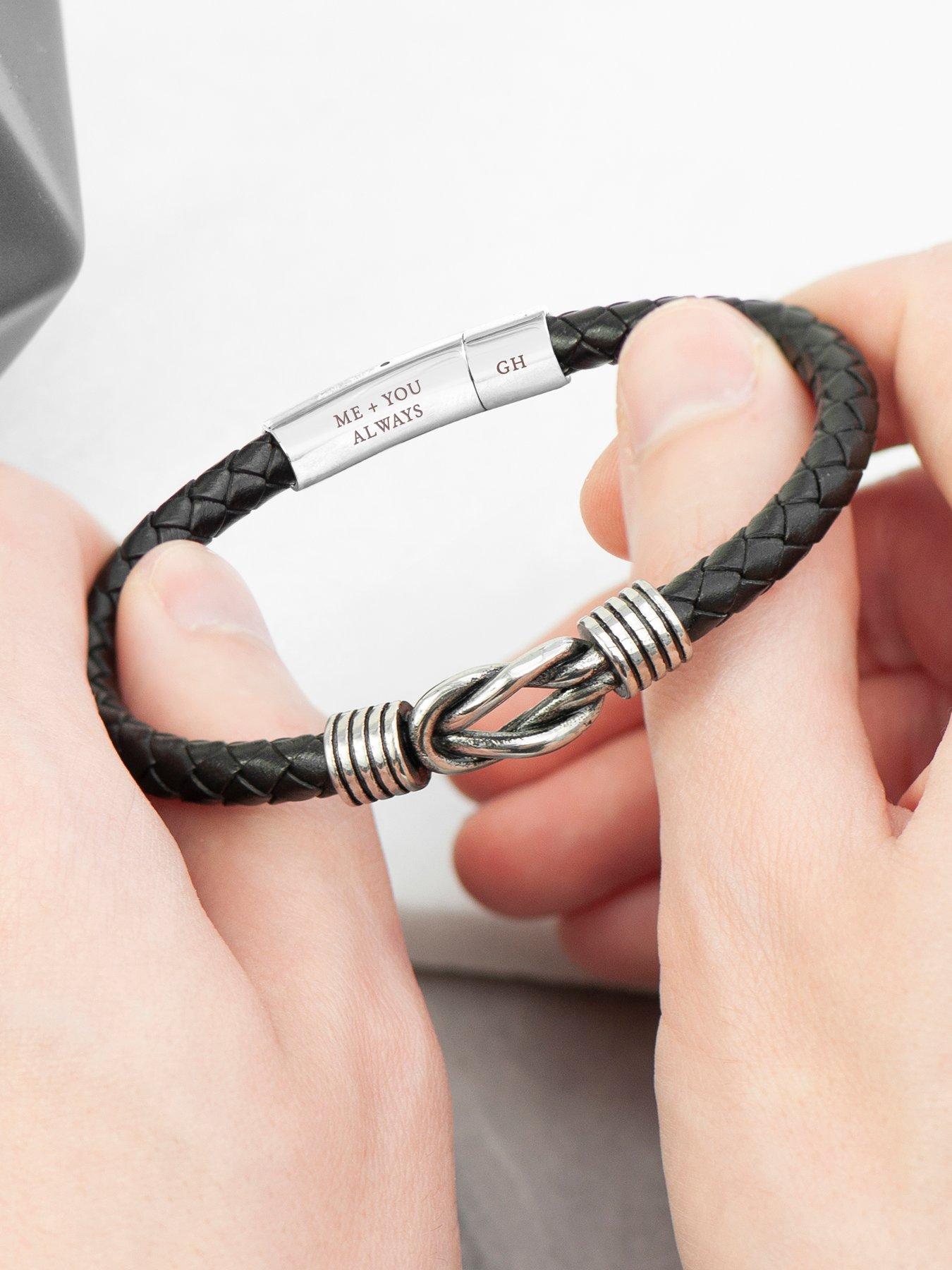 Buy Leather Men's Bracelets Personalised for You