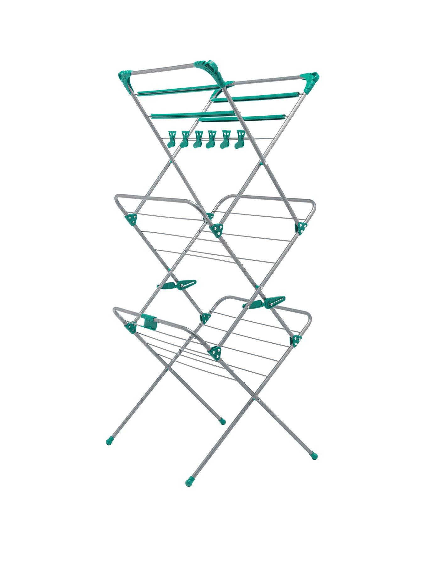 Product photograph of Addis Deluxe 3 Tier Airer With Drying Bars from very.co.uk