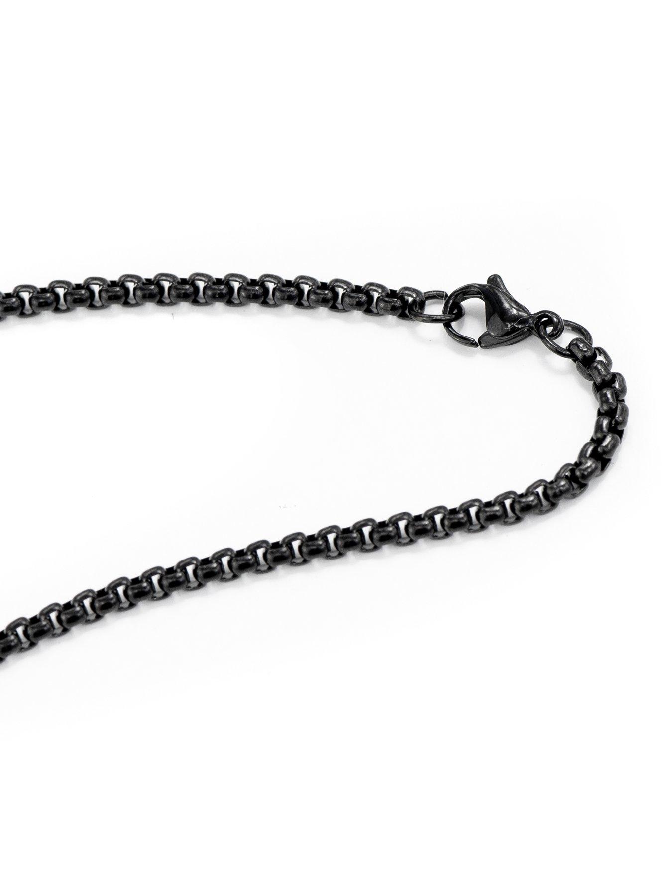 Image 7 of 7 of Treat Republic Personalised Black Steel Men's Dog Tag Necklace