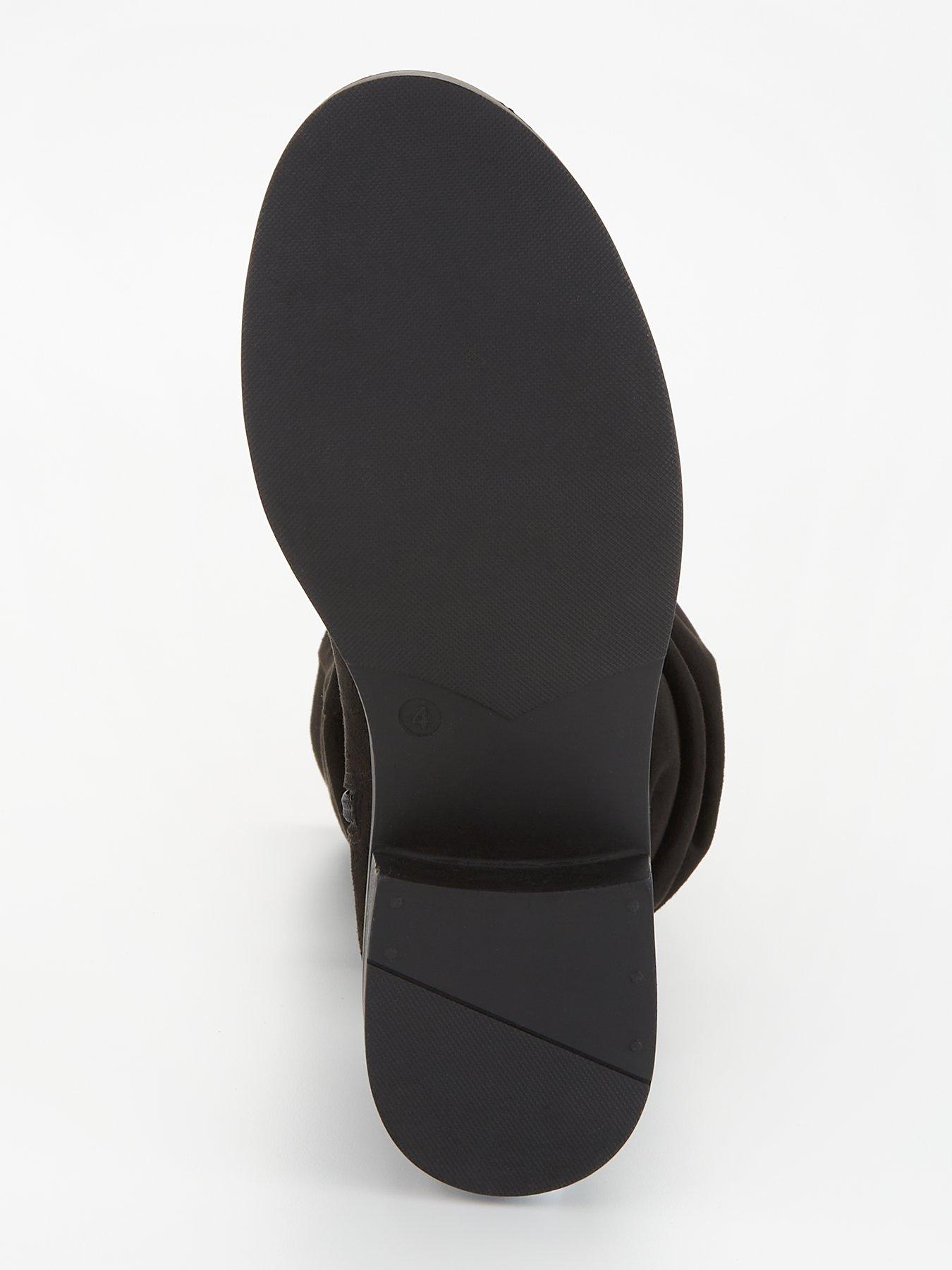 Image 5 of 6 of Everyday Comfort Slouch Knee Boot with Wider Fitting Calf - Black