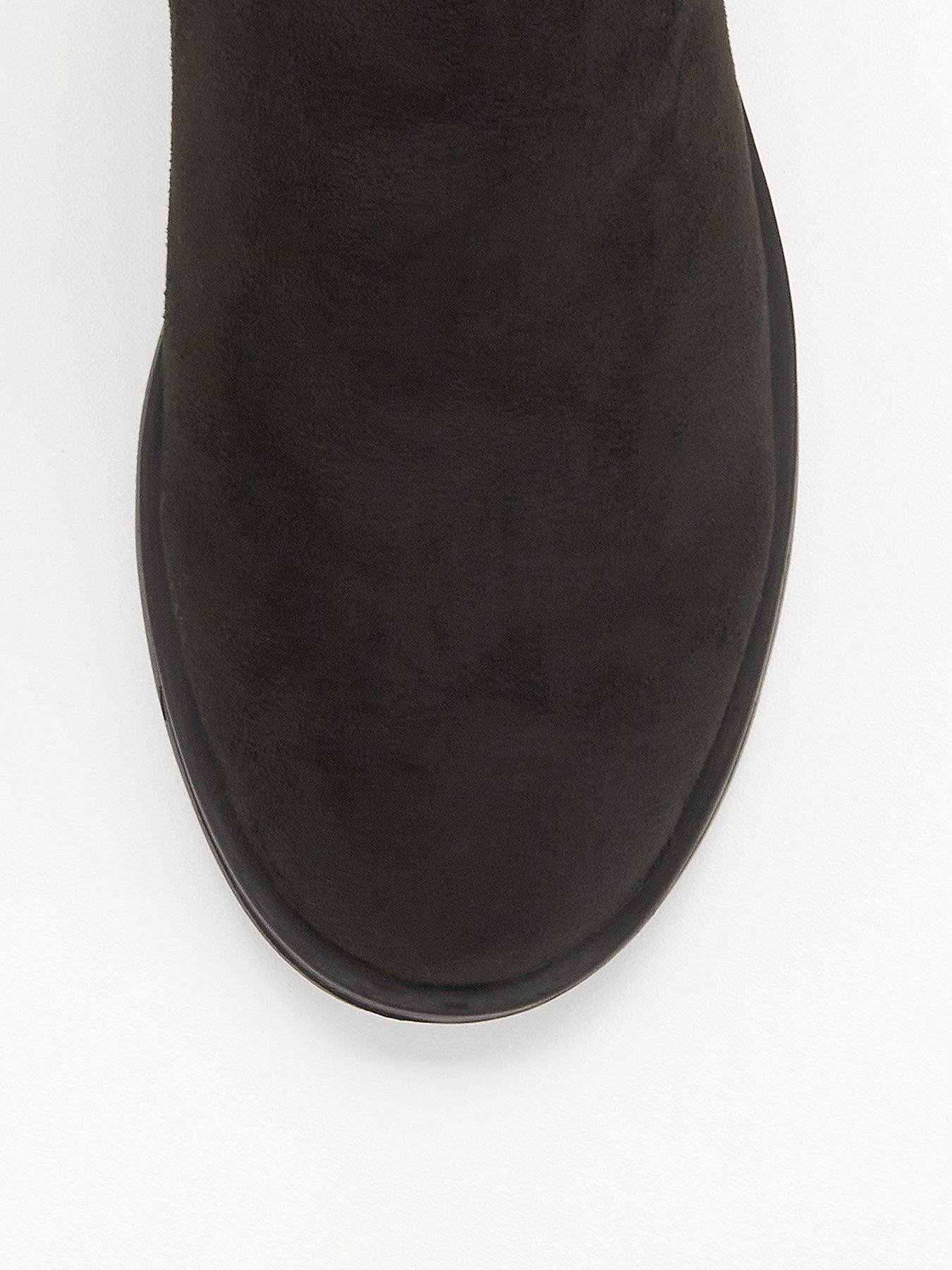 image of everyday-wide-fit-comfort-slouch-knee-boot-with-wider-fitting-calf-black