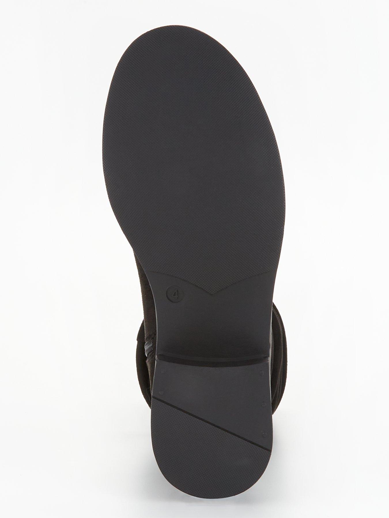  image of everyday-wide-fit-comfort-slouch-knee-boot-with-wider-fitting-calf-black