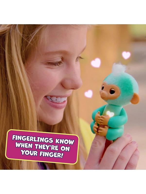 Image 7 of 7 of Fingerlings Monkey Teal Ava