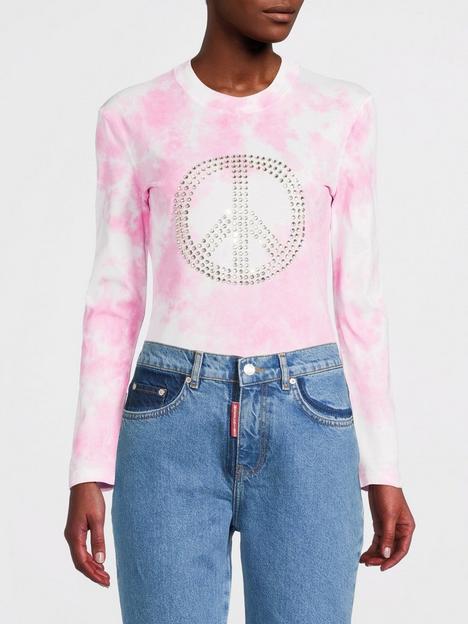 m05ch1n0-jeans-tie-dyenbspcrystal-peace-logo-t-shirt-fantasy-print-pink