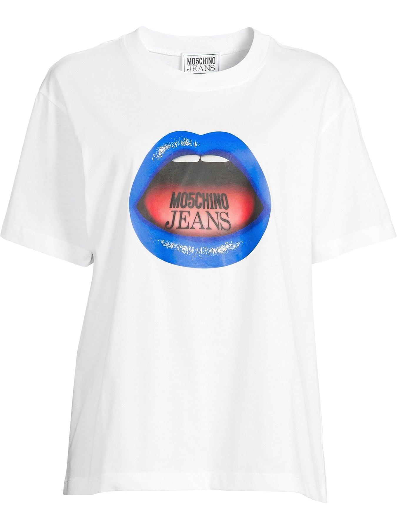 white colorful graphic tee