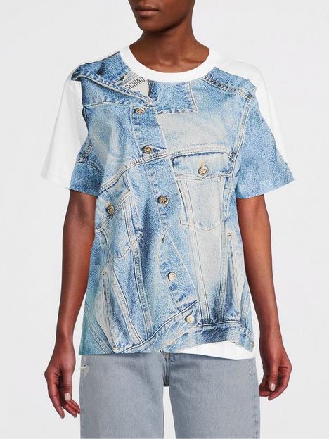 m05ch1n0-jeans-denim-print-t-shirt-fantasy-print