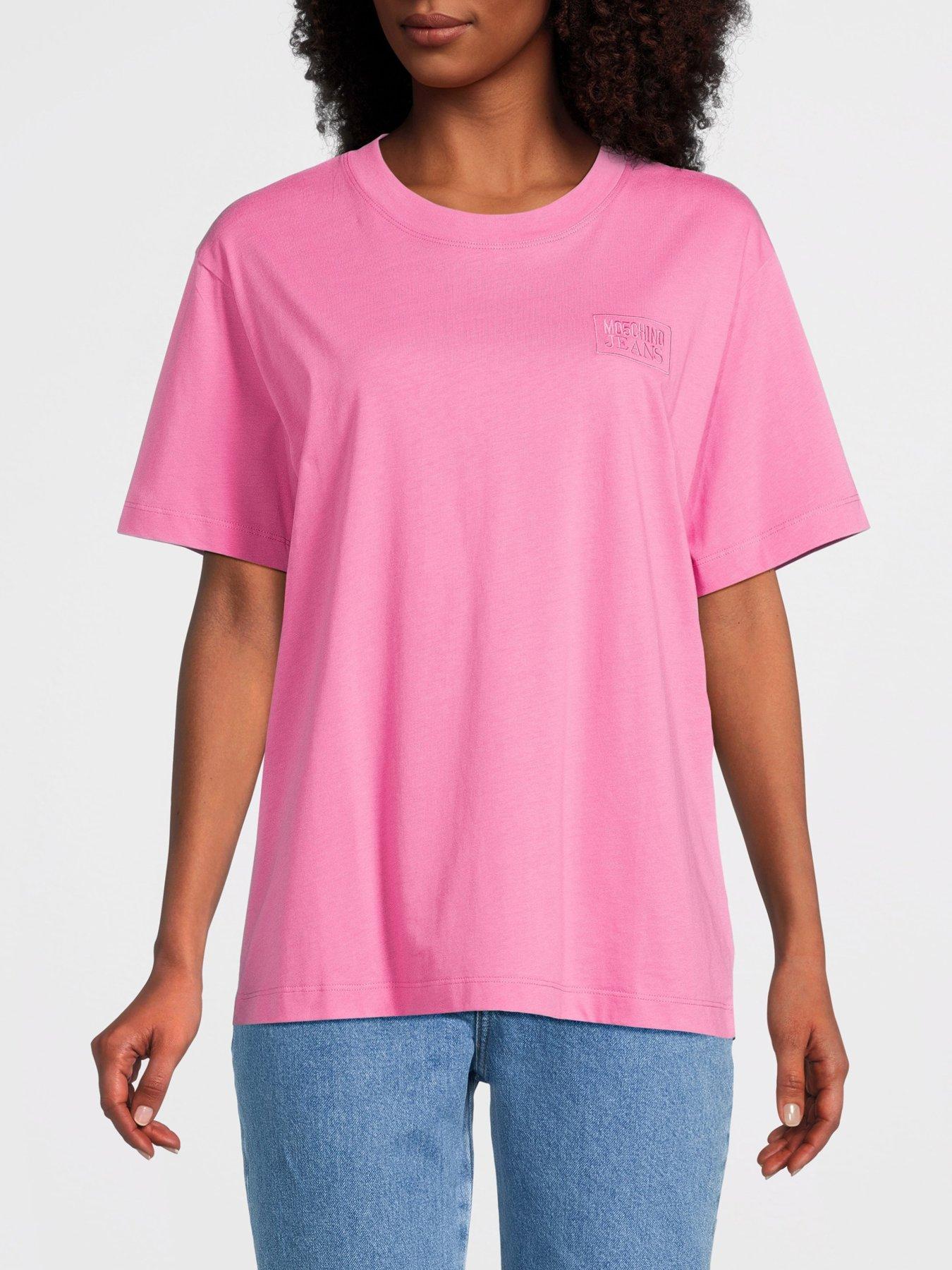 m05ch1n0-jeans-small-logo-t-shirt-fantasy-print-fucsia