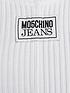  image of m05ch1n0-jeans-ribbed-logo-vest-fantasy-print-white