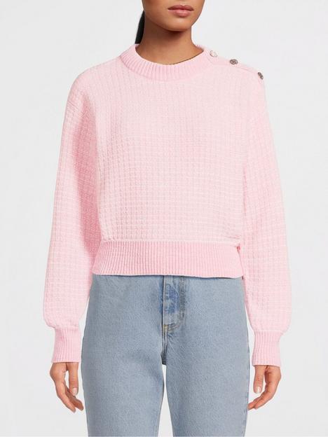 m05ch1n0-jeans-knitted-tweed-jumper-fantasy-print-pink