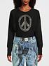  image of m05ch1n0-jeans-crystal-peace-sign-jumper-black