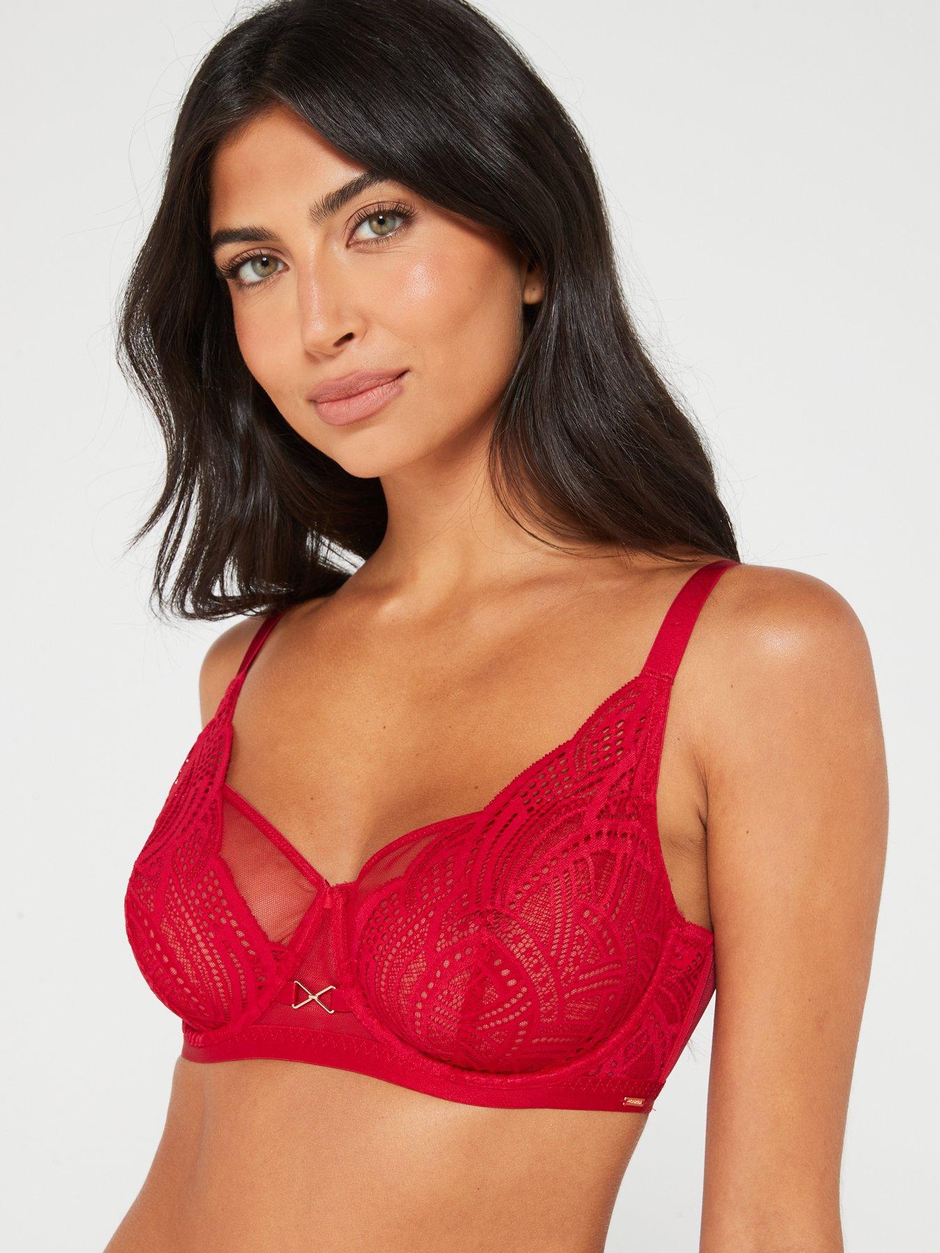 Padded-Wired bras~ New Arrivals~ Available Sizes : 34C - Red