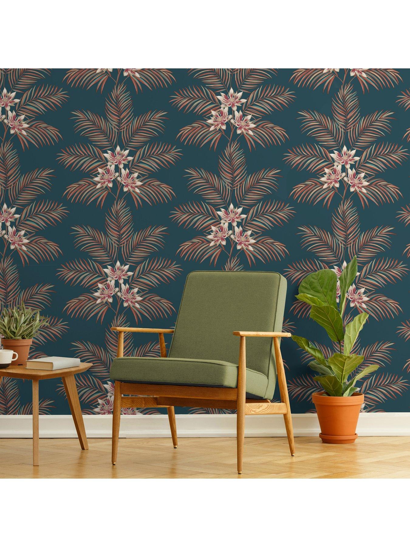 Product photograph of Fine D Cor Bali Peacock Wallpaper from very.co.uk