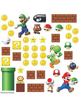 Product photograph of Fine Decor Super Mario Build-a-scene Peel And Stick Wall Decal Set from very.co.uk