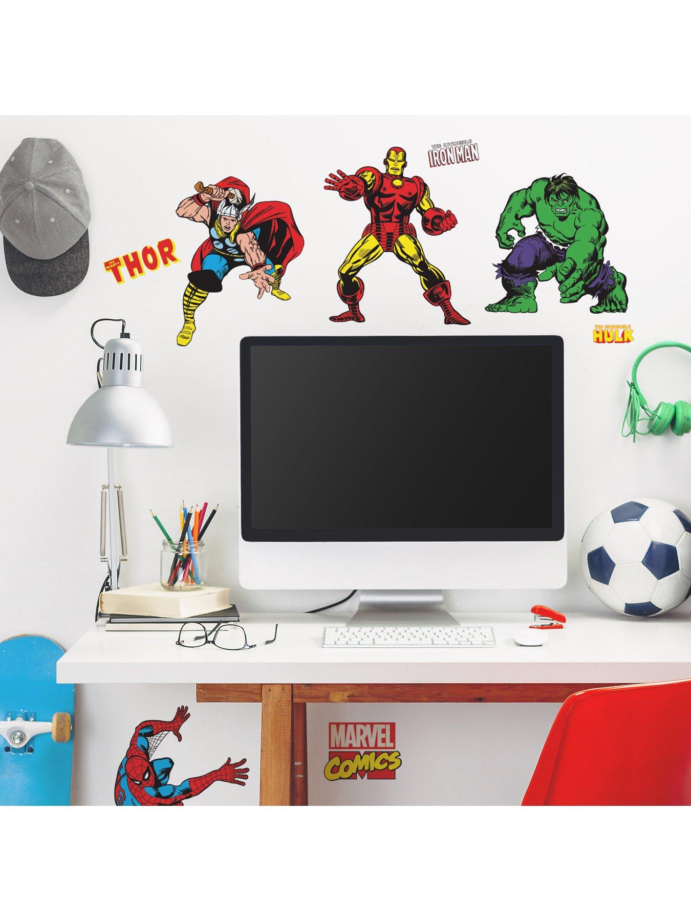 Product photograph of Fine D Cor Marvel Classic Peel And Stick Wall Decal Set from very.co.uk