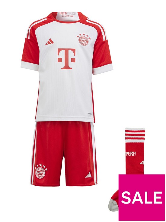 front image of adidas-bayern-mini-kit-2324nbsphome-full-kit-red