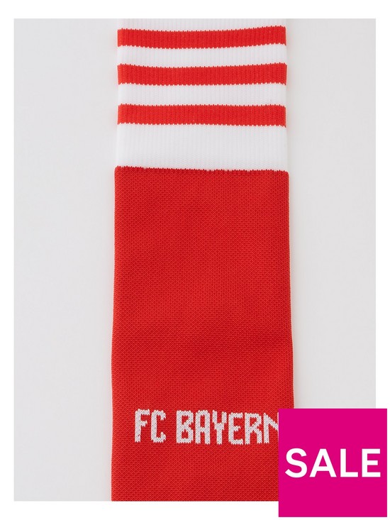 back image of adidas-bayern-2324-home-junior-stadium-socks-red