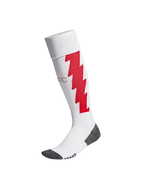 front image of adidas-arsenal-2324-home-stadium-socks-white