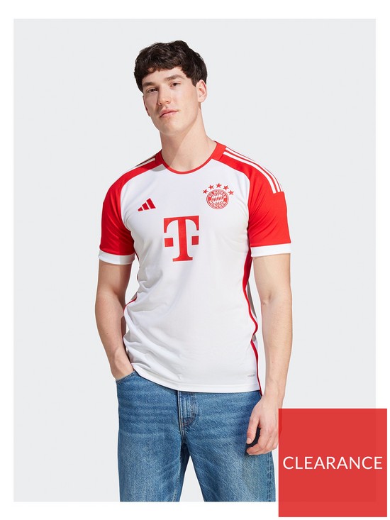 front image of adidas-bayern-2324nbsphome-stadium-replica-shirt-red