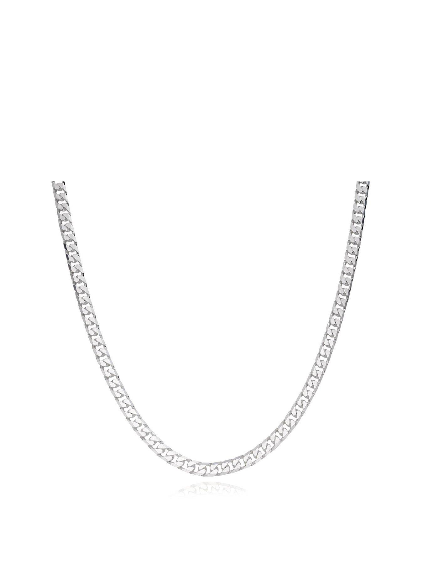 Beaverbrooks Silver Men's Curb Necklace