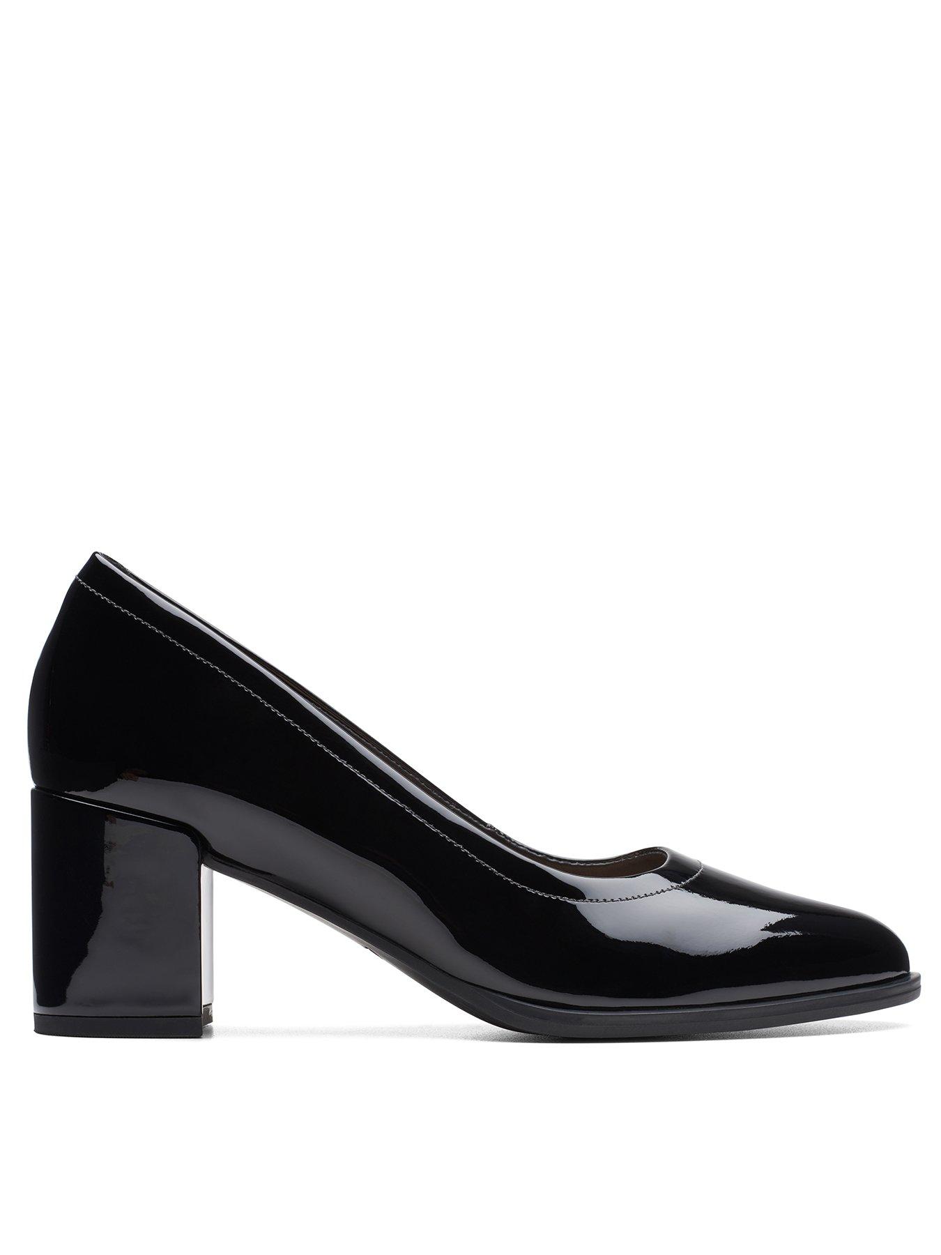 Clarks black pumps sale new arrivals