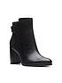  image of clarks-freva85-buckle-boots-black-leather