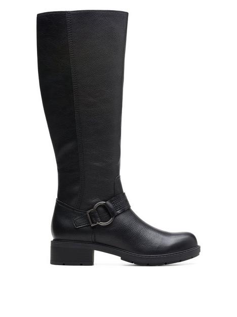 clarks-hearth-rae-boots-black-leather