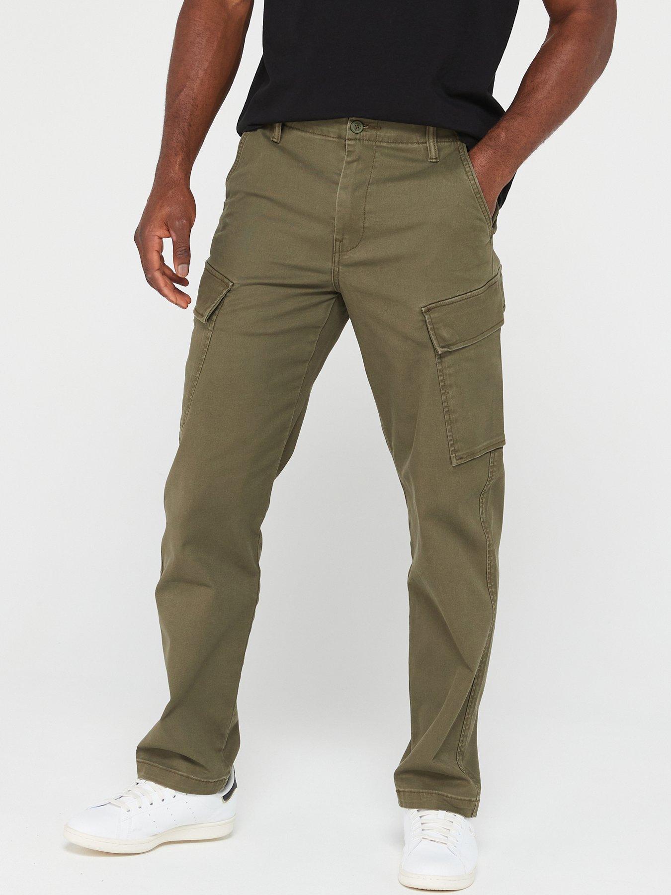 Levi's XX Tapered Cargo Trousers - Green, Green, Size 32, Inside Leg Long, Men