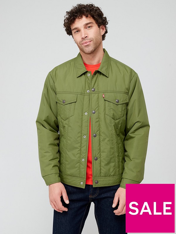 Relaxed Fit Padded Truck Jacket - Green