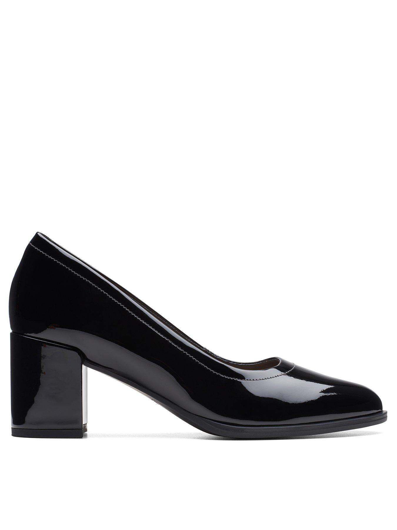 undefined Freva55 Court Wide Fit Shoes - Black Pat
