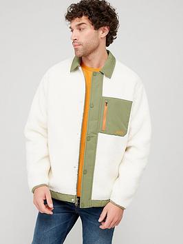 levi's buchanan sherpa fleece jacket - beige