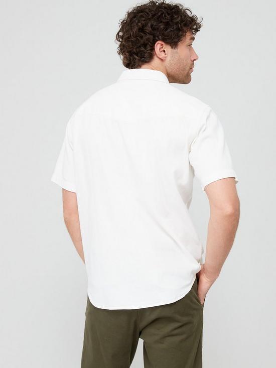 stillFront image of levis-short-sleeve-relaxed-fit-western-shirt-beige