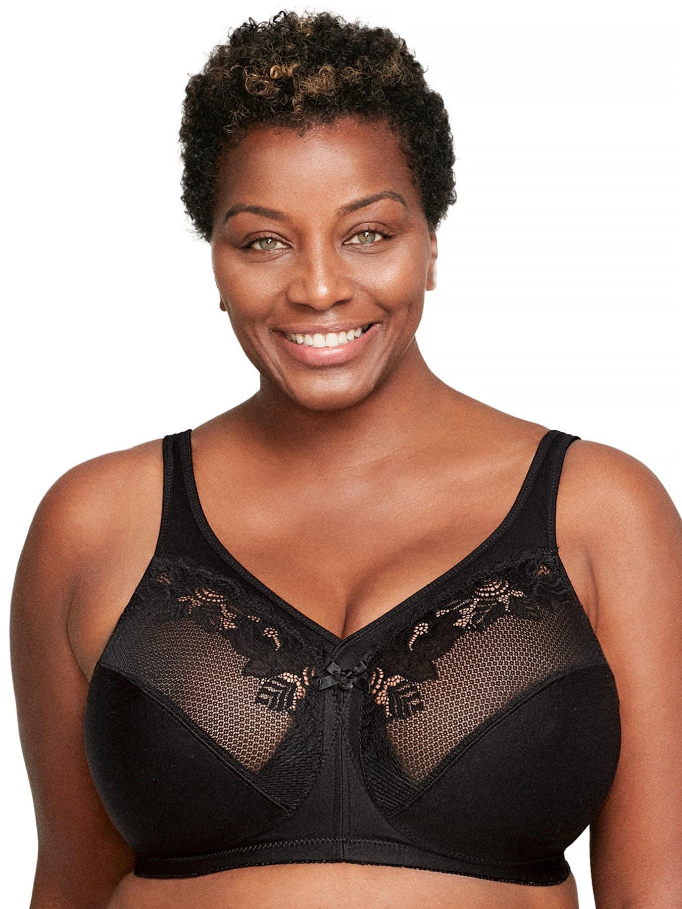 Buy Glamorise Women's Magic Lift Full-Figure Support Bra, Black, 52F at