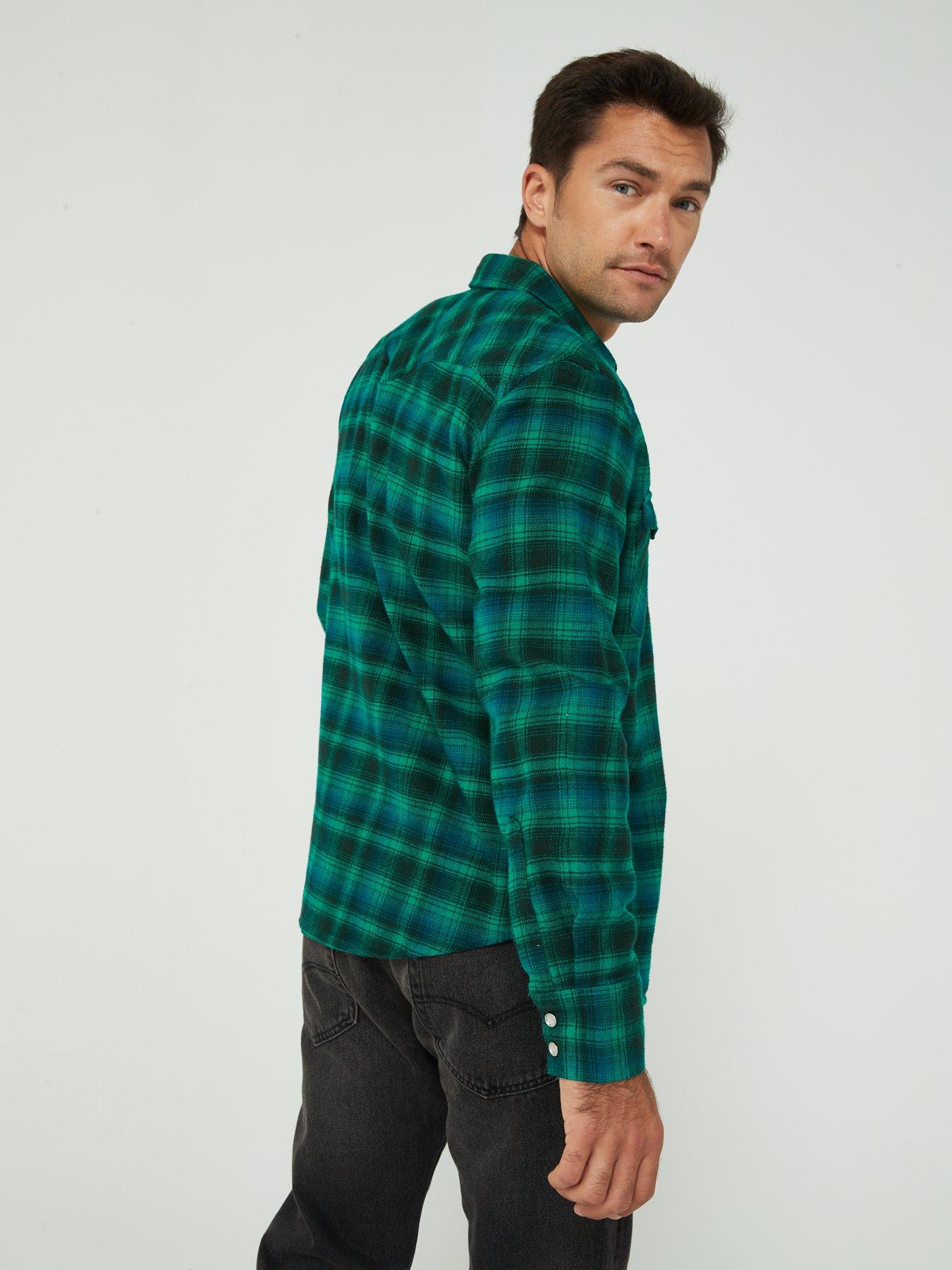 Levi's barstow western clearance shirt green