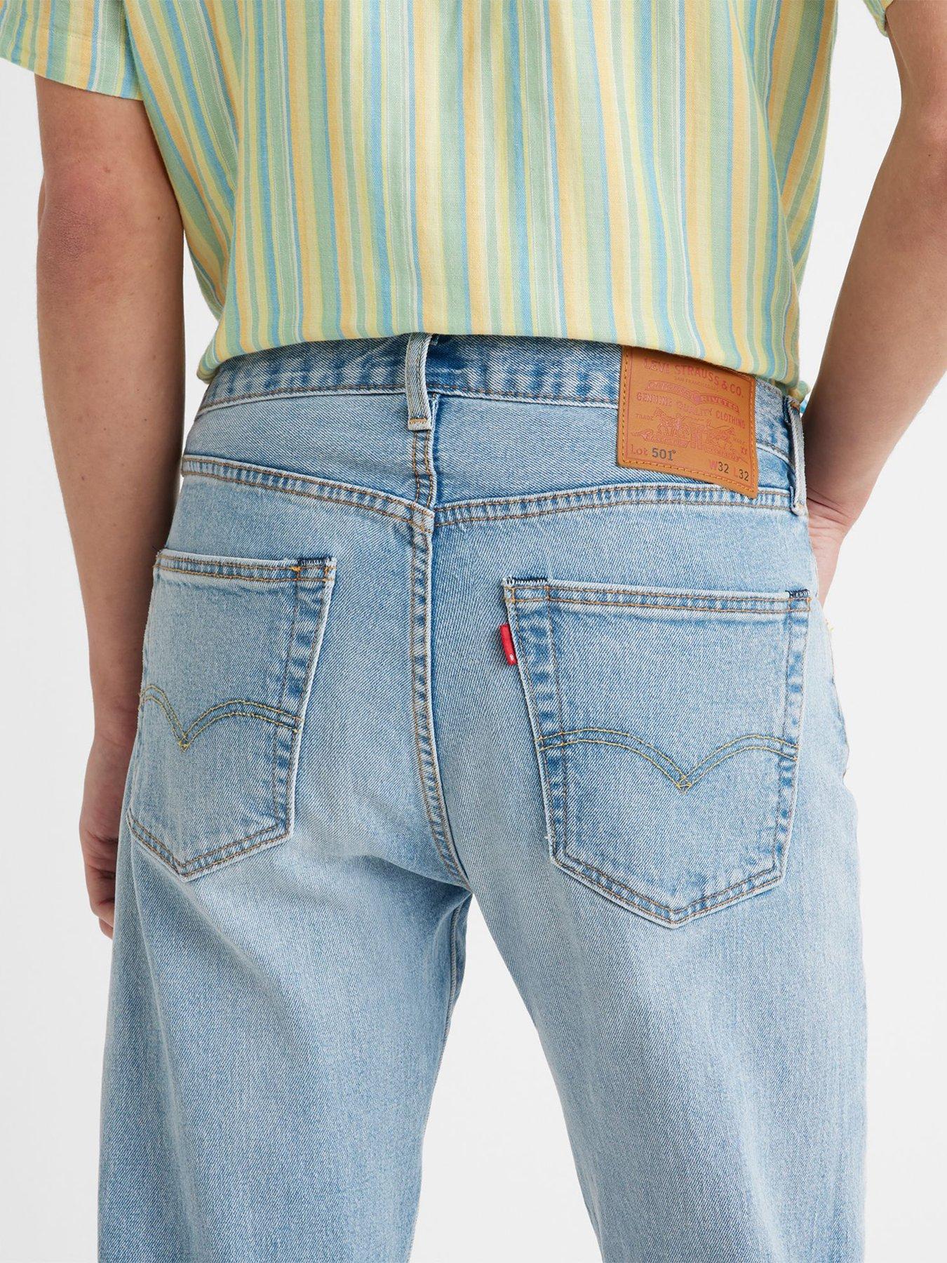 Levi s 501 Original Straight Fit Jeans Stretch It Out Light Blue Very