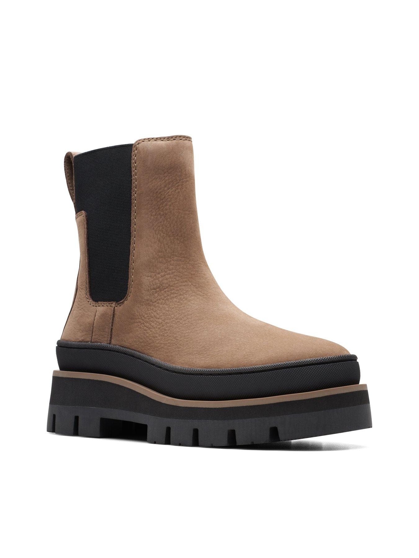 Clarks Orianna2 Top Boots - Pebble Nubuck | Very.co.uk