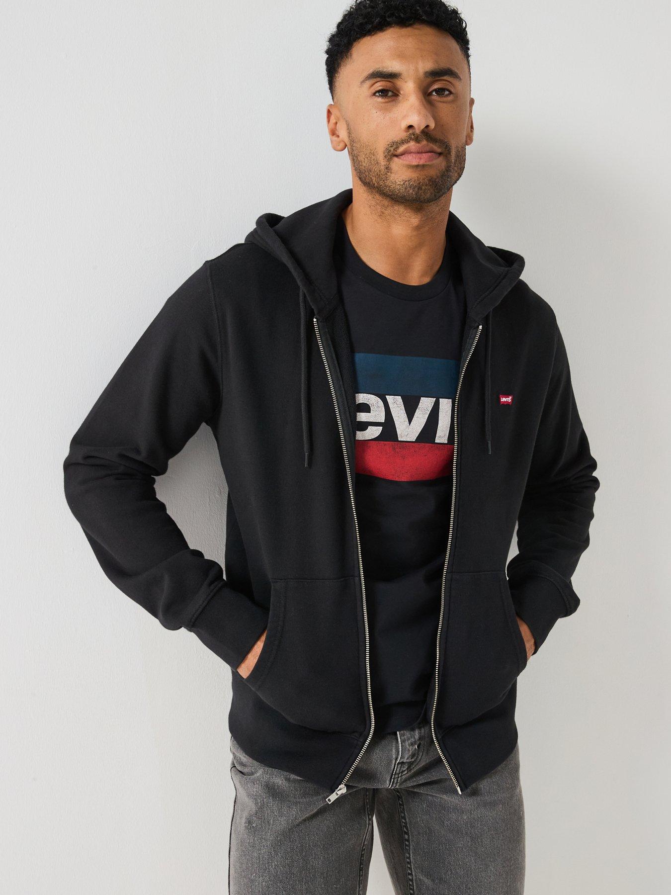 undefined New Original Zip Through Hoodie - Black