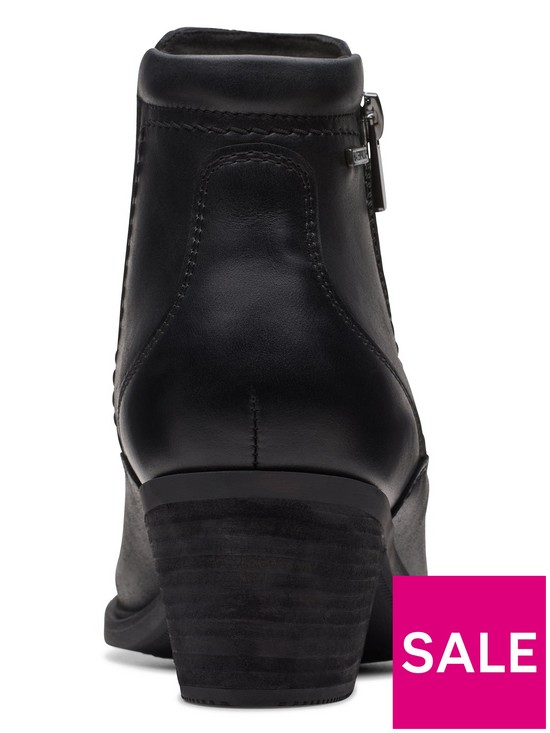 stillFront image of clarks-neva-zip-wp-boots-black-leather